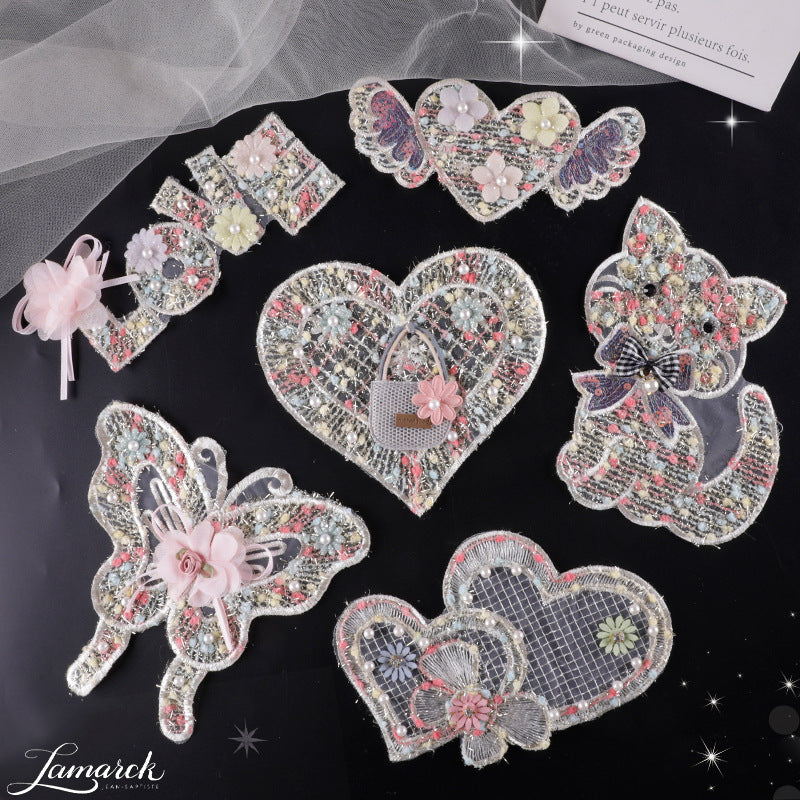 Wholesale Lace bow hairpin accessories headdress brooch embroidery DIY